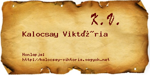 Kalocsay Viktória névjegykártya